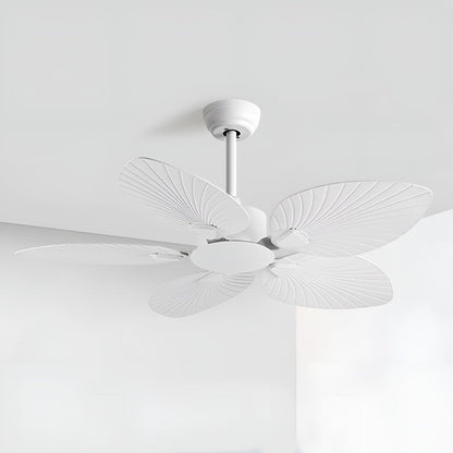 Vintage Imitation Palm Leaf DC Motor 6-speed Reverse Frequency Ceiling Fan