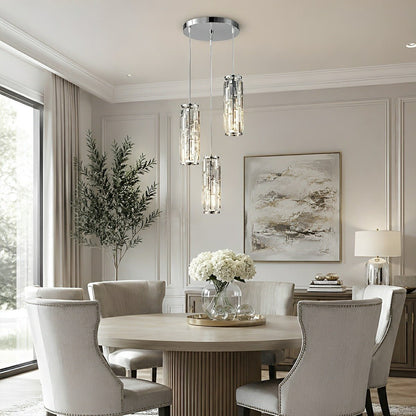 Vintage Industrial Crystal Glass Pendant Light Ceiling Light