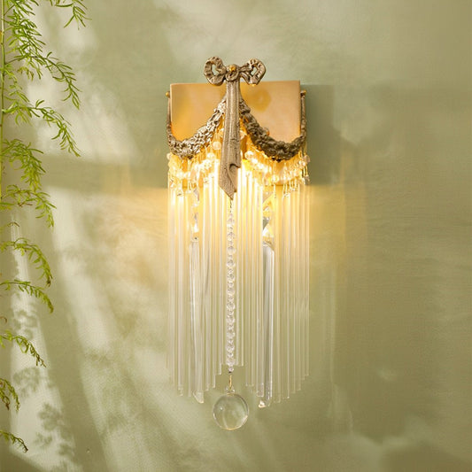 Vintage Luxury Bow Tie Crystal Wall Sconces Light