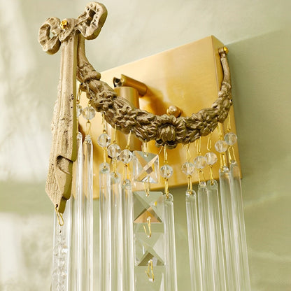 Vintage Luxury Bow Tie Crystal Wall Sconces Light