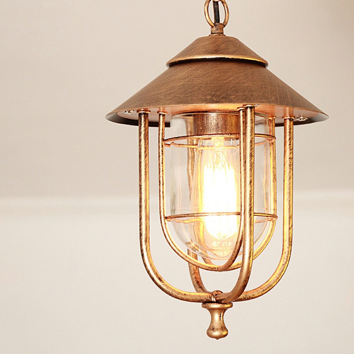 Vintage Rustic Birdcage Waterproof Outdoor LED Lantern Pendant Lights
