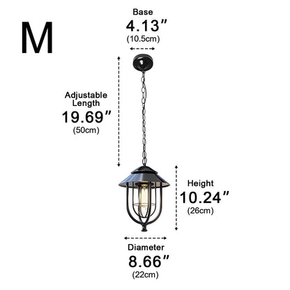 Vintage Rustic Birdcage Waterproof Outdoor LED Lantern Pendant Lights