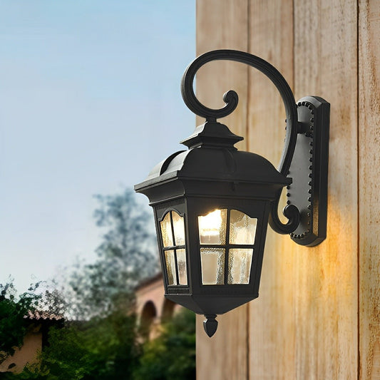 Vintage Rustic Cross Waterproof Outdoor LED Lantern Porch Wall Lights