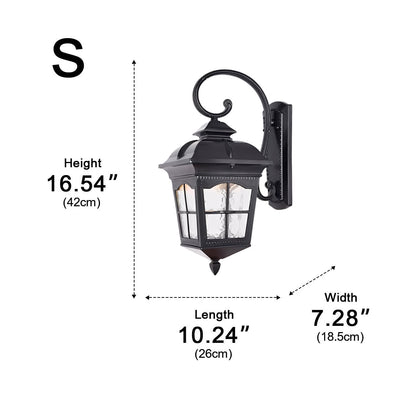 Vintage Rustic Cross Waterproof Outdoor LED Lantern Porch Wall Lights