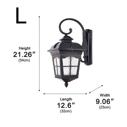 Vintage Rustic Cross Waterproof Outdoor LED Lantern Porch Wall Lights