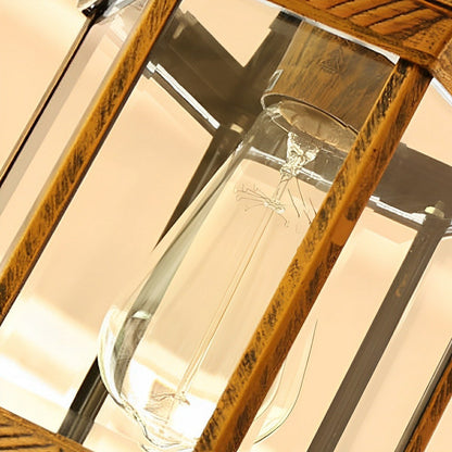 Vintage Rustic Cylinder Waterproof Outdoor LED Lantern Pendant Lights