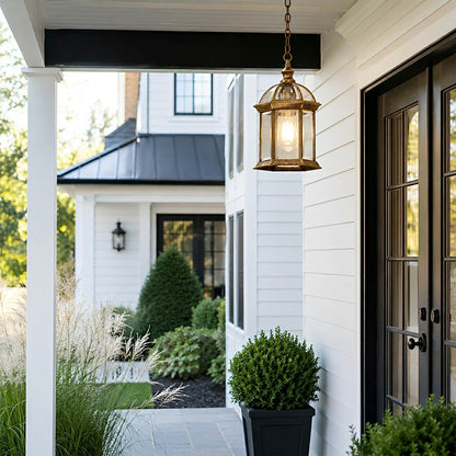 Vintage Rustic Gazebo Waterproof Outdoor LED Lantern Pendant Lights
