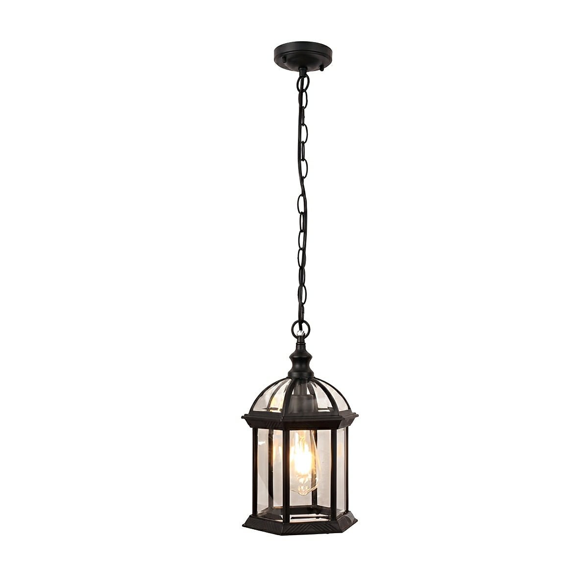 Vintage Rustic Gazebo Waterproof Outdoor LED Lantern Pendant Lights