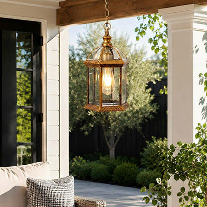 Vintage Rustic Gazebo Waterproof Outdoor LED Lantern Pendant Lights
