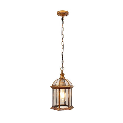 Vintage Rustic Gazebo Waterproof Outdoor LED Lantern Pendant Lights
