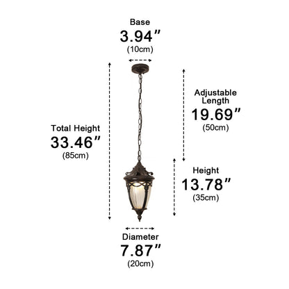 Vintage Rustic Waterproof Outdoor LED Lantern Pendant Lights