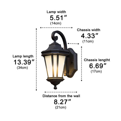 Vintage Rustic Waterproof Outdoor LED Porch Wall Lights