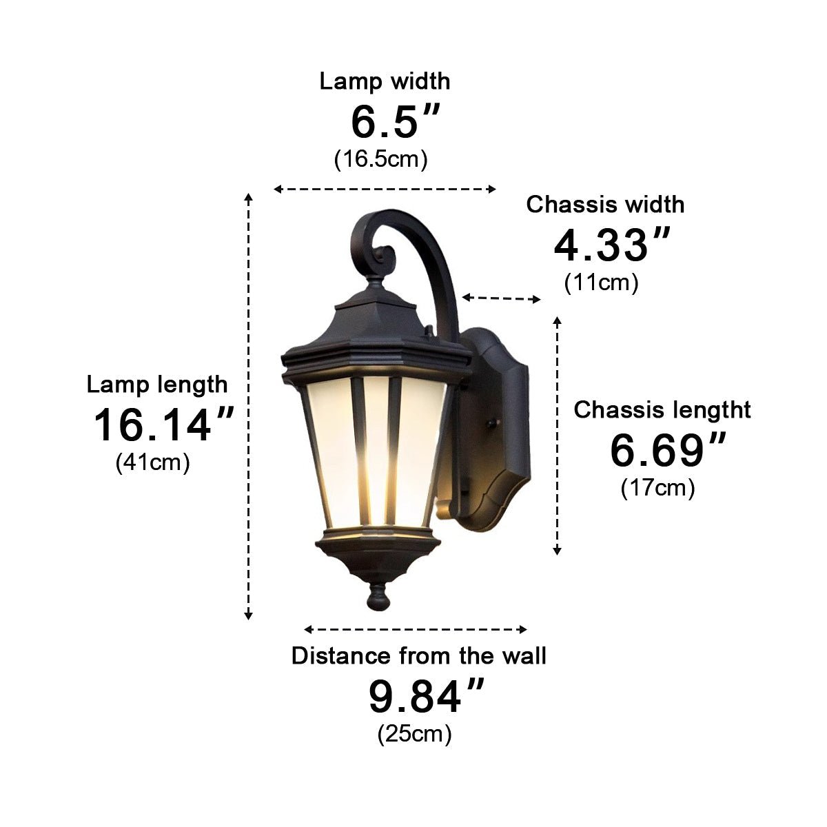 Vintage Rustic Waterproof Outdoor LED Porch Wall Lights