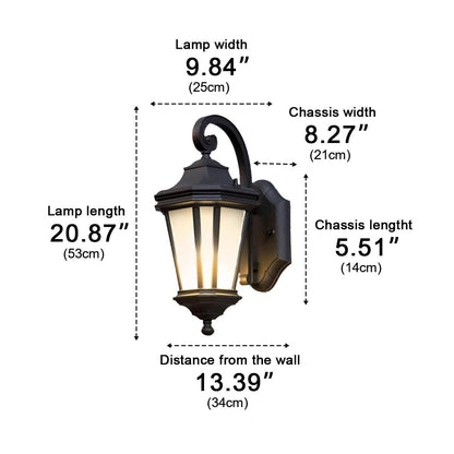 Vintage Rustic Waterproof Outdoor LED Porch Wall Lights