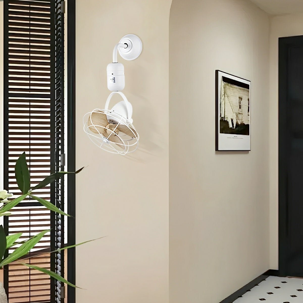 Vintage Swing Rotation 6-Speed DC Motor Ceiling Fan Wall fan
