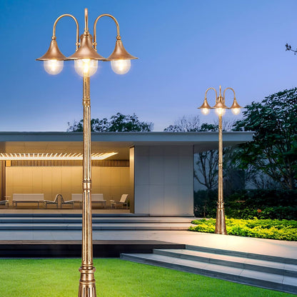 Vintage Waterproof Flared LED Outdoor Pathway Pole Lights