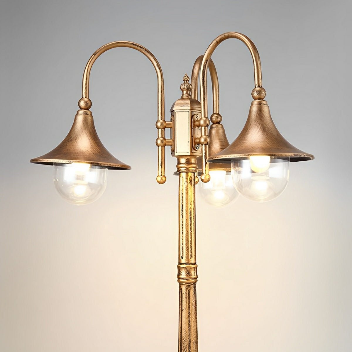 Vintage Waterproof Flared LED Outdoor Pathway Pole Lights