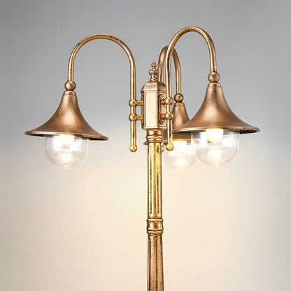 Vintage Waterproof Flared LED Outdoor Pathway Pole Lights