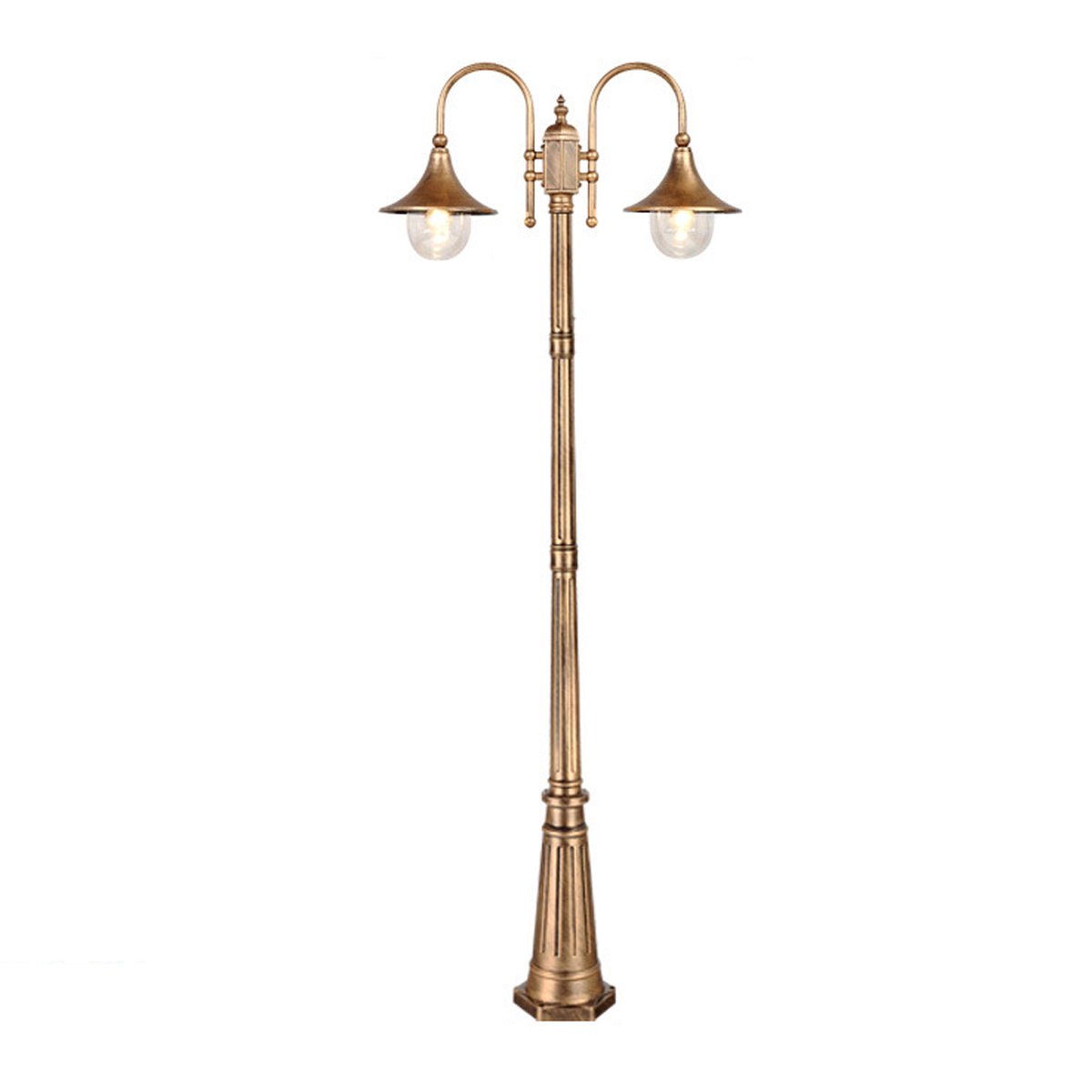 Vintage Waterproof Flared LED Outdoor Pathway Pole Lights