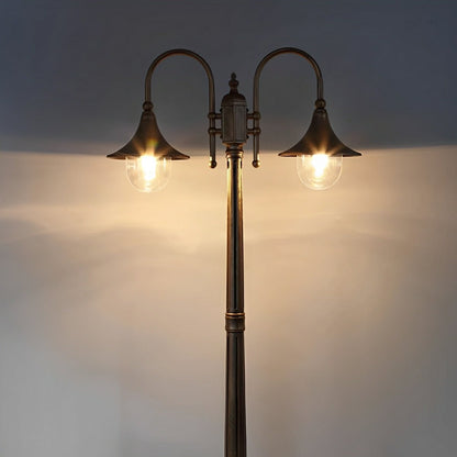 Vintage Waterproof Flared LED Outdoor Pathway Pole Lights