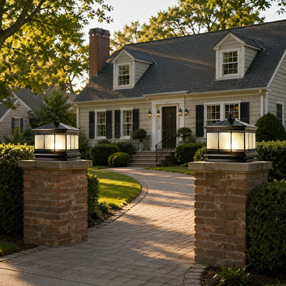 Vintage Waterproof Tower Shape Fence Outdoor Post Caps Lights