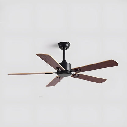 Vintage Wood Grain DC Motor 6-speed Reverse Frequency Ceiling Fan 5 Blades