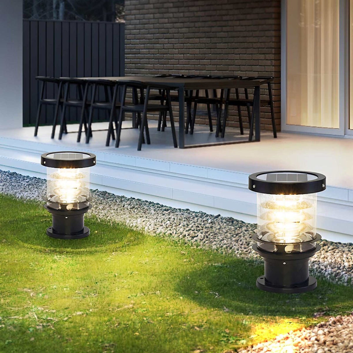 Waterproof Cylinder Tiered LED Outdoor Landscape Lighting