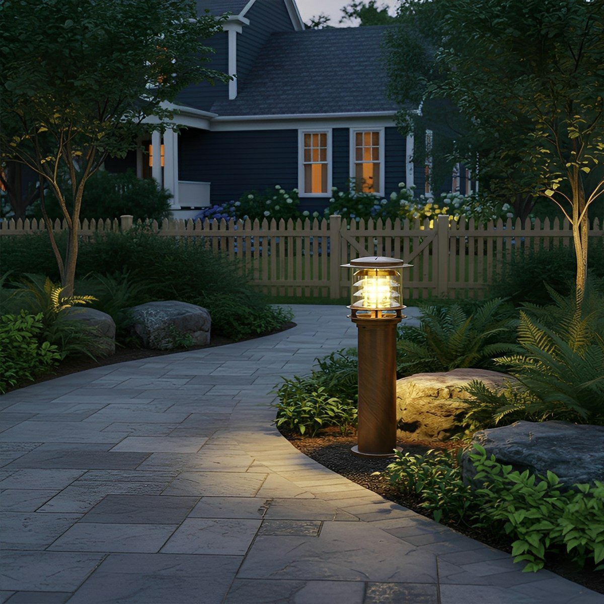 Waterproof Cylinder Tiered LED Outdoor Landscape Lighting