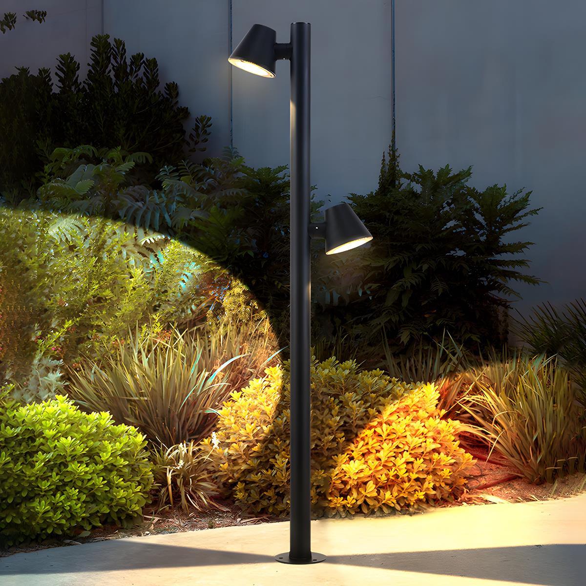 Waterproof Flash Black Modern Column Outdoor Street Pole Lights