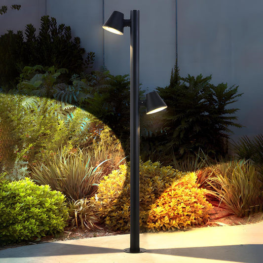 Waterproof Flash Black Modern Column Outdoor Street Pole Lights