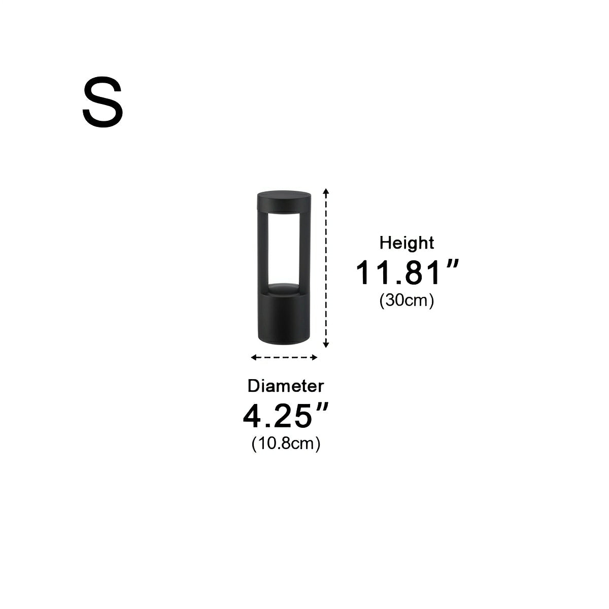 Waterproof Hollow Cylindrical Shaped LED Lamp Post Lights