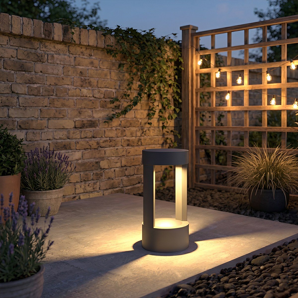 Waterproof Hollow Cylindrical Shaped LED Lamp Post Lights