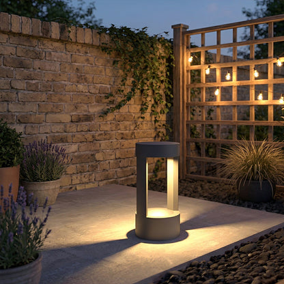 Waterproof Hollow Cylindrical Shaped LED Lamp Post Lights