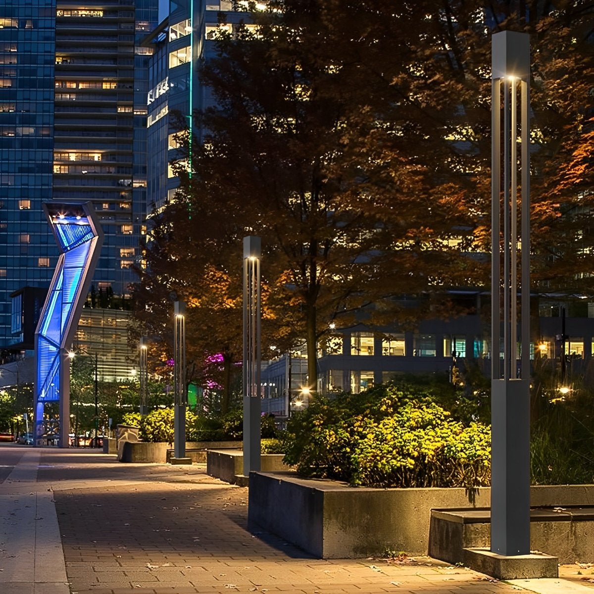 Waterproof LED High Pole Post Light Landscape Decorative Lighting for Outdoor
