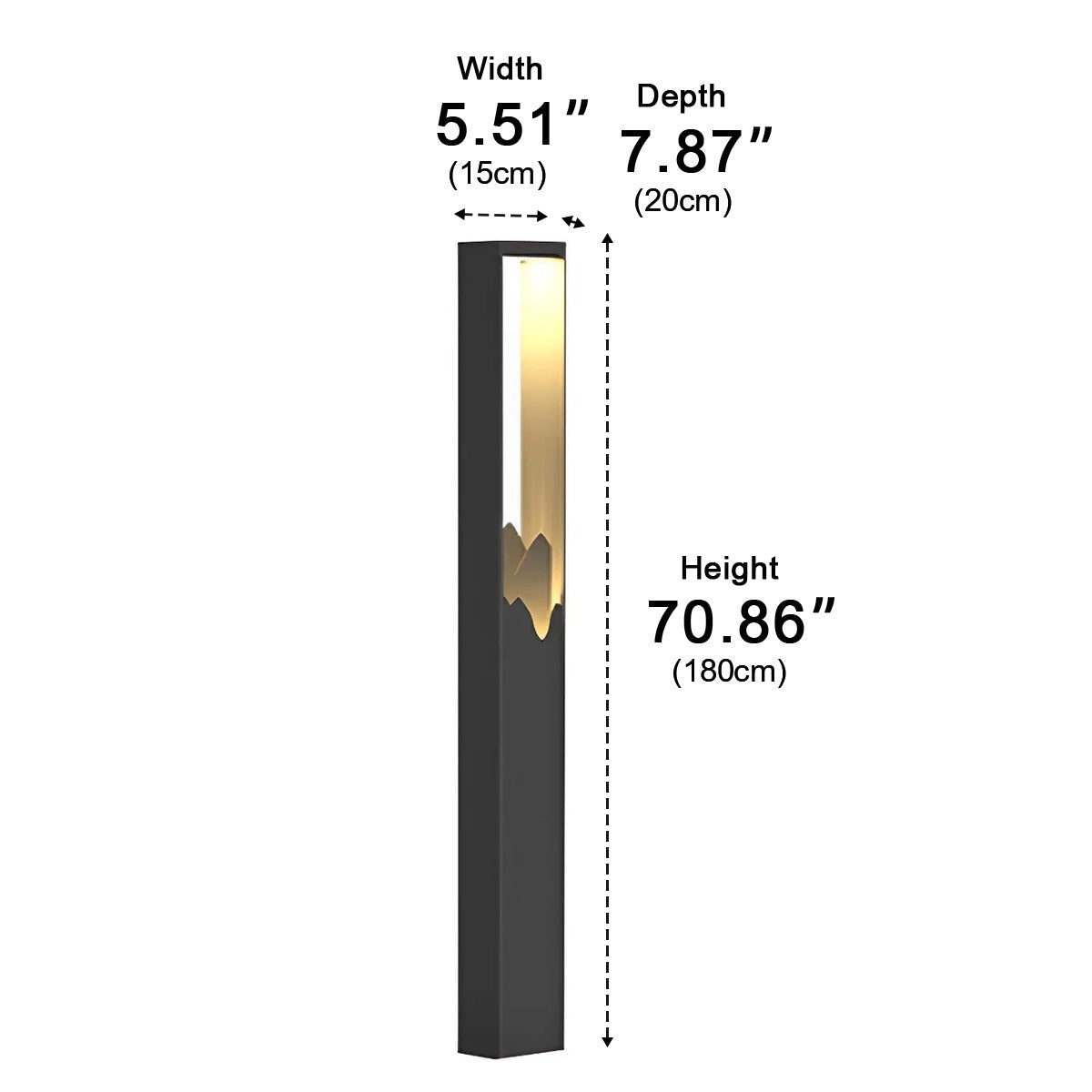 Waterproof LED Mountain Scenery Outdoor Path Lights