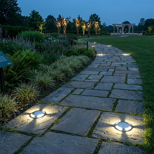 Waterproof Mdern Round LED Outdoor Step Lights Deck Stair Lights