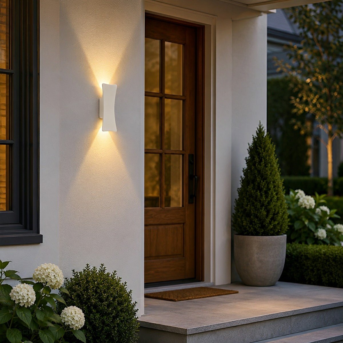 Waterproof Modern Arc Up and Down Outdoor Wall Light