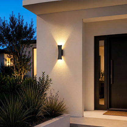 Waterproof Modern Arc Up and Down Outdoor Wall Light