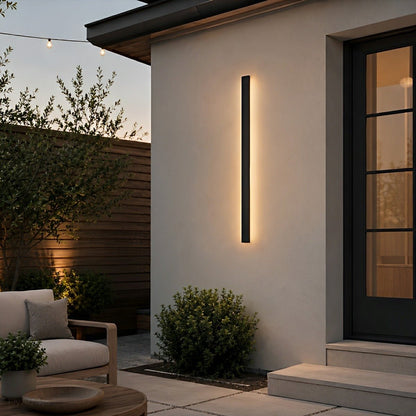 Waterproof Modern Black Long Strip LED Sconce Light Frosted Wall Light