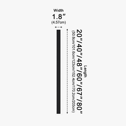 Waterproof Modern Black Long Strip LED Sconce Light Frosted Wall Light
