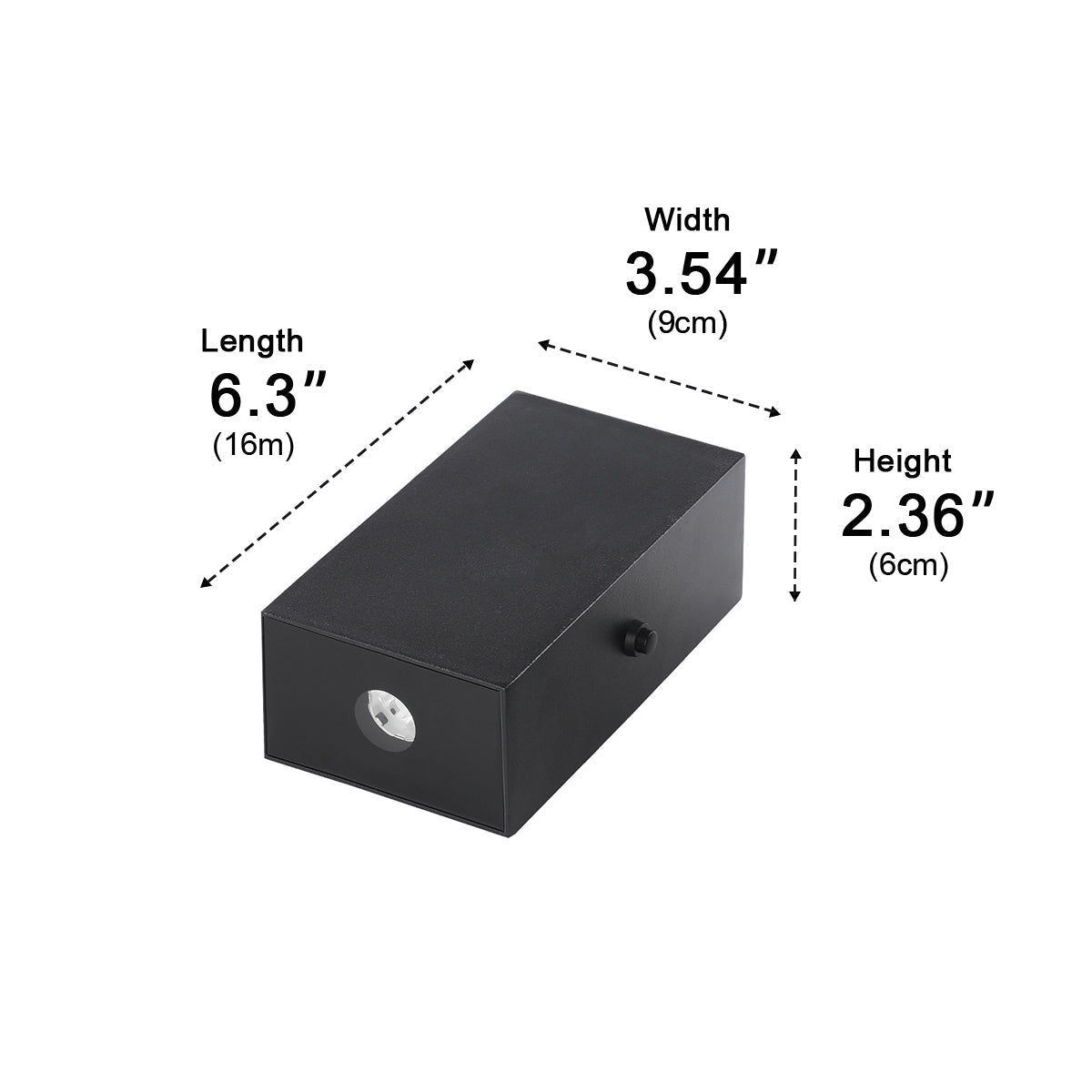 Waterproof Modern Black Up&Down LED Outdoor Wall Washer Spot Lights