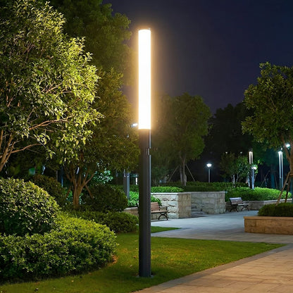 Waterproof Modern Cylinder Long Barrel Column Post Lights Pillar Lights