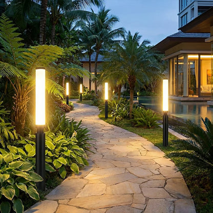 Waterproof Modern Cylinder Long Barrel Column Post Lights Pillar Lights
