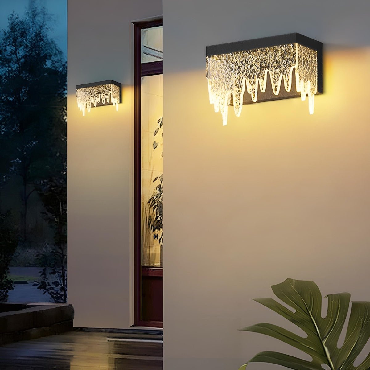 Waterproof Modern Farmhouse Waterfall Outdoor Porch LED Wall Lights