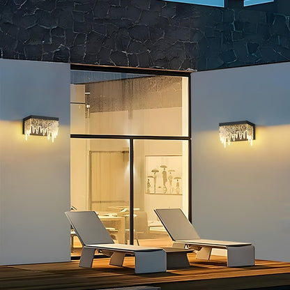 Waterproof Modern Farmhouse Waterfall Outdoor Porch LED Wall Lights