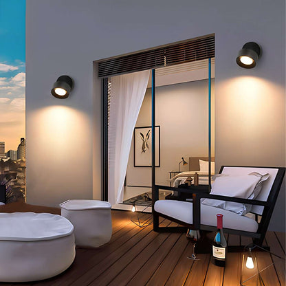 Waterproof Modern Round Adjustable Angle Outdoor Porch LED Wall Lights