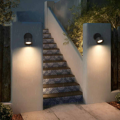 Waterproof Modern Round Adjustable Angle Outdoor Porch LED Wall Lights