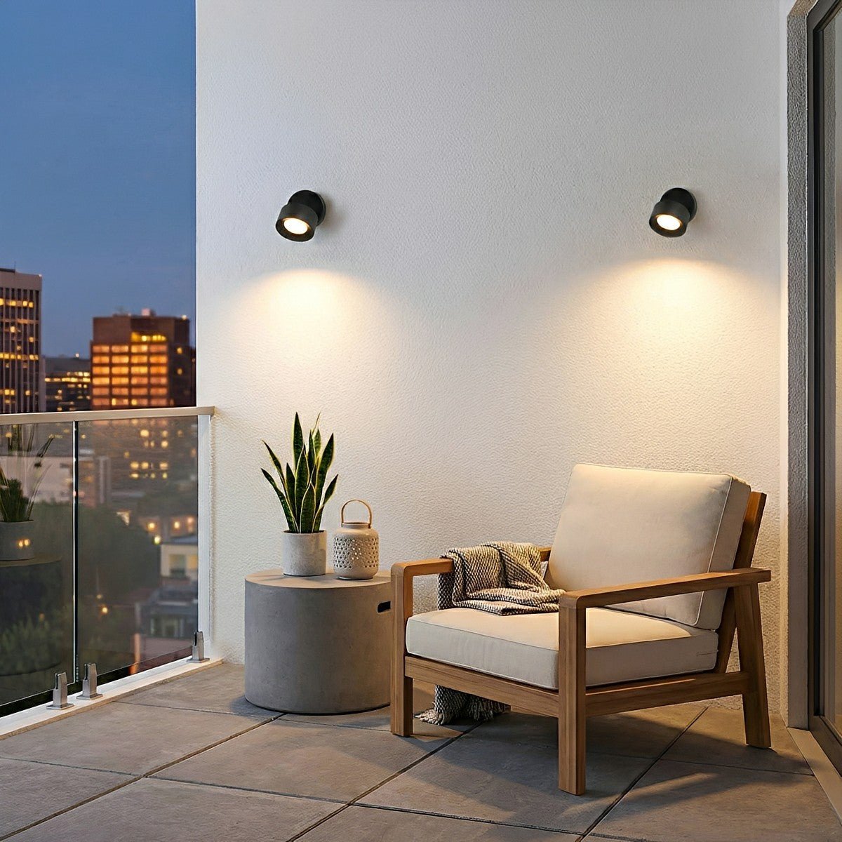 Waterproof Modern Round Adjustable Angle Outdoor Porch LED Wall Lights