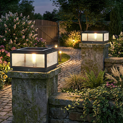 Waterproof Modern Square Outdoor Post Lights Fence Pillar Light