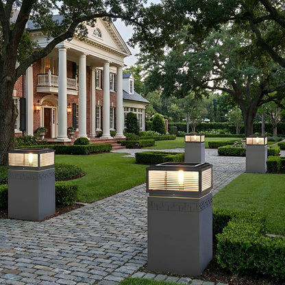 Waterproof Modern Square Outdoor Post Lights Fence Pillar Light